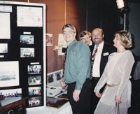 Ken Mielke checking the exhibits at the 10th Anniversary